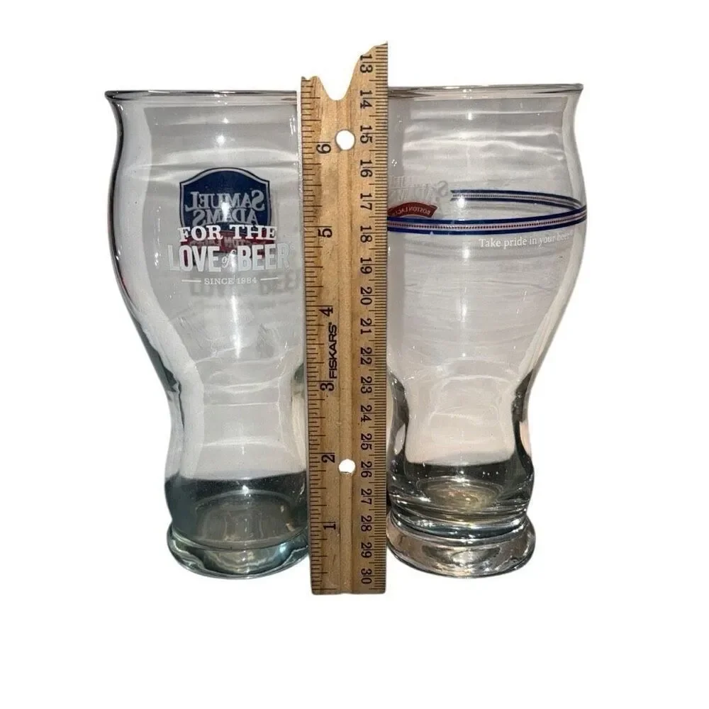 Set Of 2 Samuel Adams For The Love Of Beer Boston Lager Pint Glass